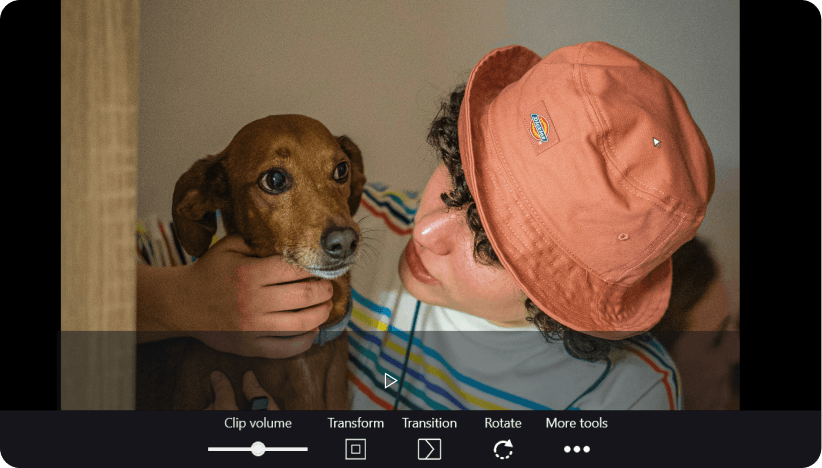 Movie Maker clip editing controls